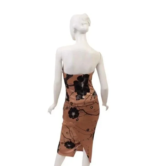 New Tom Ford Nude Cherry Blossom Embellished Asymmetric Wing Dress+Top - Picture 4 of 9